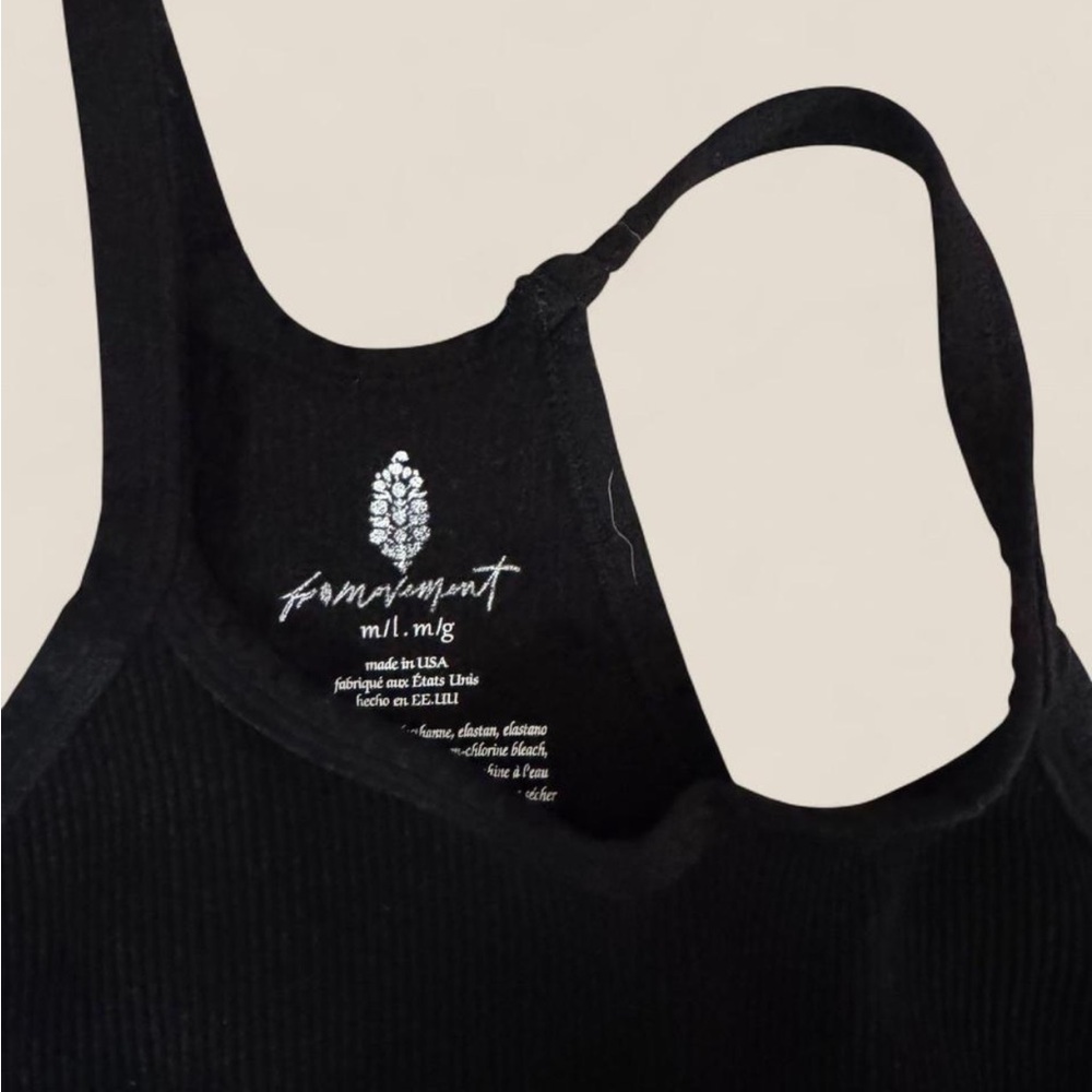Black Ribbed Tank Top - Picture 3 of 3